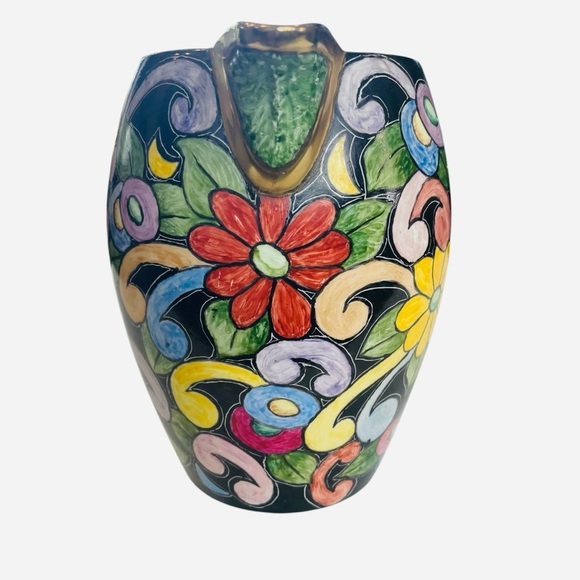 RARE Antique Hand-Painted Floral Majolica Ceramic Pitcher Jug Spode Copeland - Picture 3 of 9